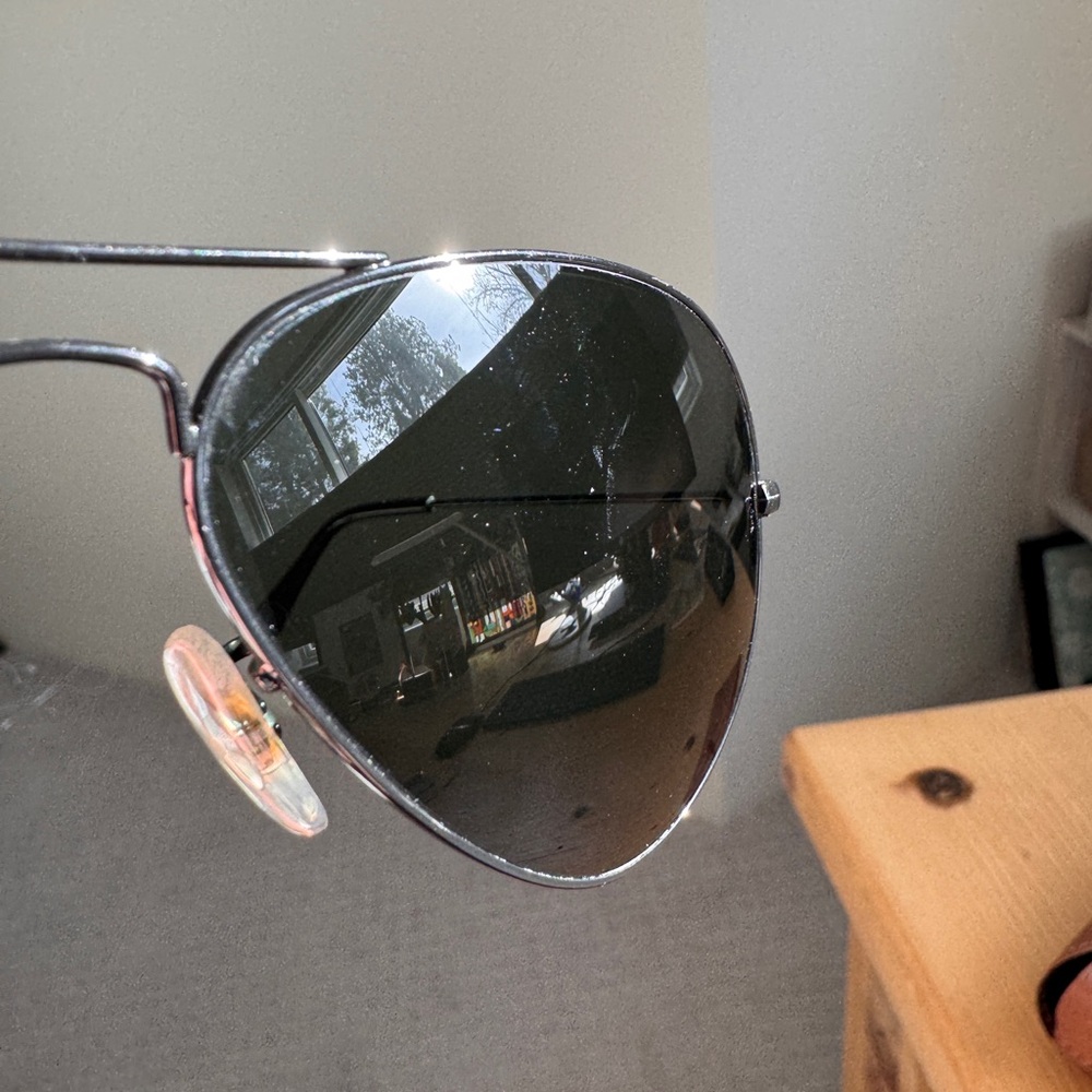 Ray-Ban Classic Black Aviator Metal Sunglasses 3025 135 53 14 unisex - Picture 3 of 9